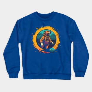 Space Explorer Amstaff: Journey to the Stars Crewneck Sweatshirt